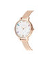 OLIVIA BURTON LONDON Rainbow Bee Pale Rose Gold Boucl&eacute; MeshOB16RB15 &ndash; Rainbow Bee Pale Rose Gold Boucl&eacute; Mesh - Side view