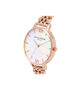 OLIVIA BURTON LONDON  Mother of Pearl White Bracelet, Rose Gold OB16MOP03 &ndash; Big Dial Round in Rose Gold and Rose Gold - Side view