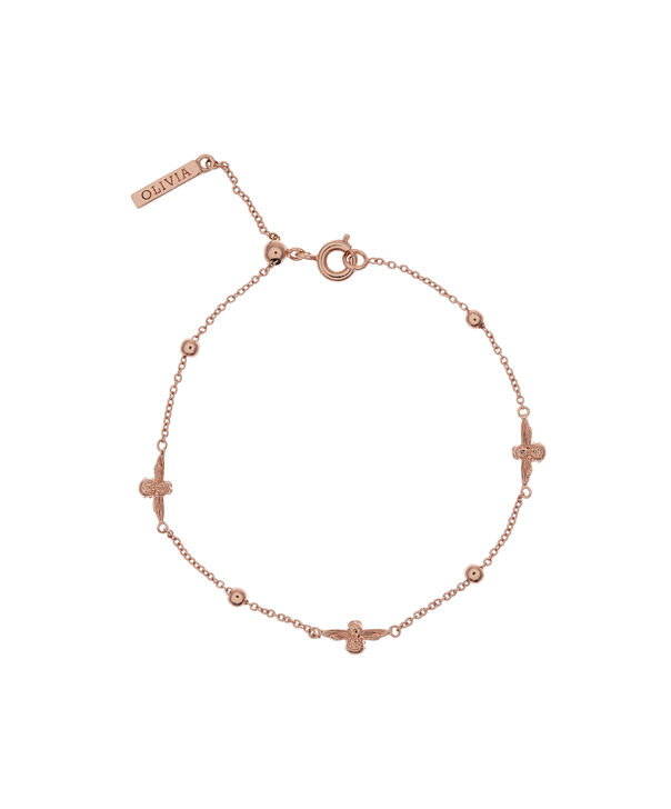 Las Bee Ball Chain Bracelet Rose Gold Olivia Burton London Olivia Burton London Bee Ball Chain Bracelet Rose Gold Obj16amb19