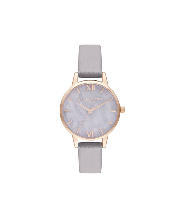 OLIVIA BURTON LONDON Midi Amethyst Lilac & Rose GoldOB16SP17 &ndash; Midi Dial in Grey Lilac and Rose Gold - Front view