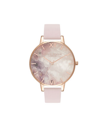 OLIVIA BURTON LONDON Semi Precious Blossom & Rose GoldOB16SP03 &ndash; Big Dial Round in Rose Gold - Front view