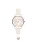 OLIVIA BURTON LONDON Illustrated Animals Vegan Bunny, Blush, Rose Gold & Silver OB16WL71 &ndash; Midi Dial Round in Rose Gold and Pink - Front view