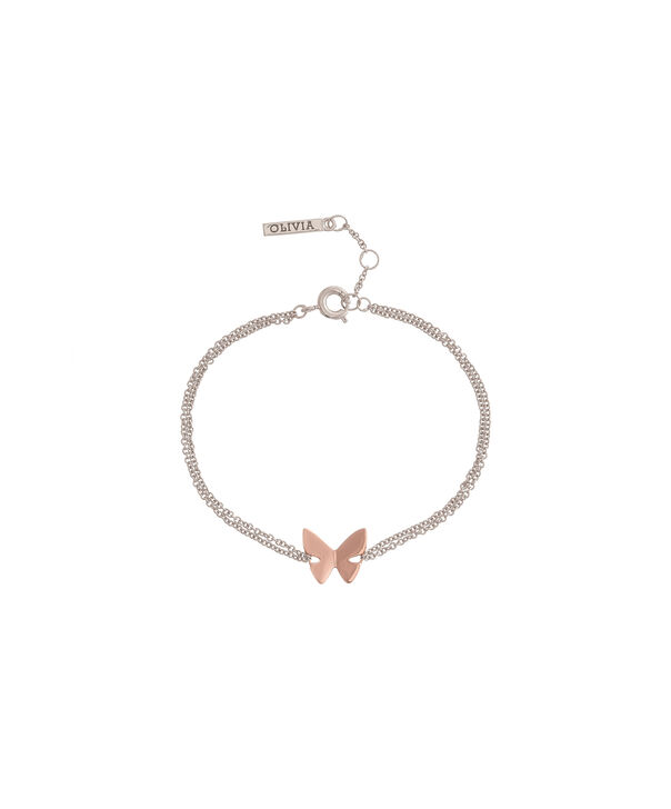 Social Erfly Chain Bracelet Rose Gold And Silver Olivia Burton Olivia Burton London Social Erfly Chain Bracelet Rose Gold And Silver Obj16sbb04