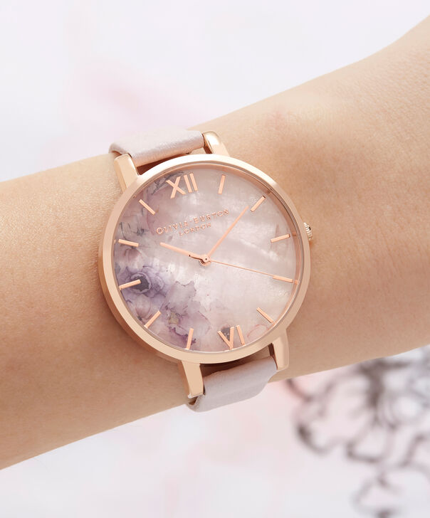 OLIVIA BURTON LONDON Semi Precious Blossom & Rose GoldOB16SP03 &ndash; Big Dial Round in Rose Gold - Other view