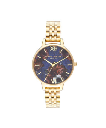 OLIVIA BURTON LONDON Demi Lapis Lazuli & Gold BraceletOB16SP13 &ndash; Demi Dial in Gold and Gold - Front view