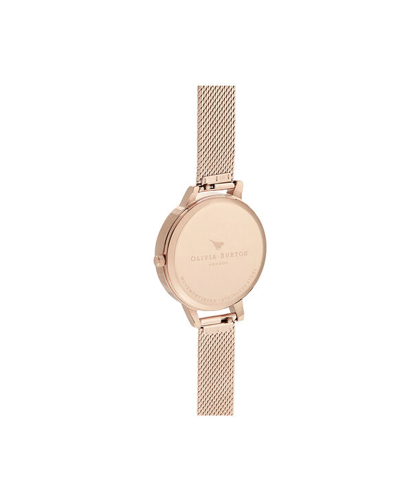OLIVIA BURTON LONDON Rainbow Bee Pale Rose Gold Boucl&eacute; MeshOB16RB15 &ndash; Rainbow Bee Pale Rose Gold Boucl&eacute; Mesh - Back view