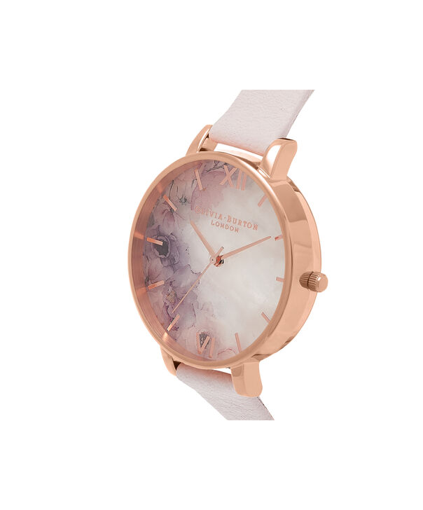 OLIVIA BURTON LONDON Semi Precious Blossom & Rose GoldOB16SP03 &ndash; Big Dial Round in Rose Gold - Side view