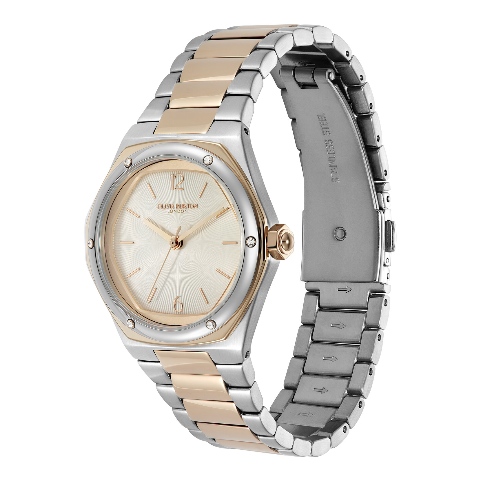 33mm Hexa White & Two Tone Bracelet Watch