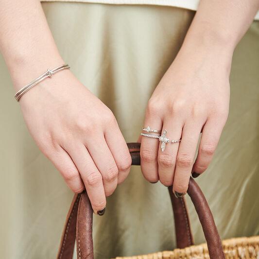 3D Bee Ring Silver