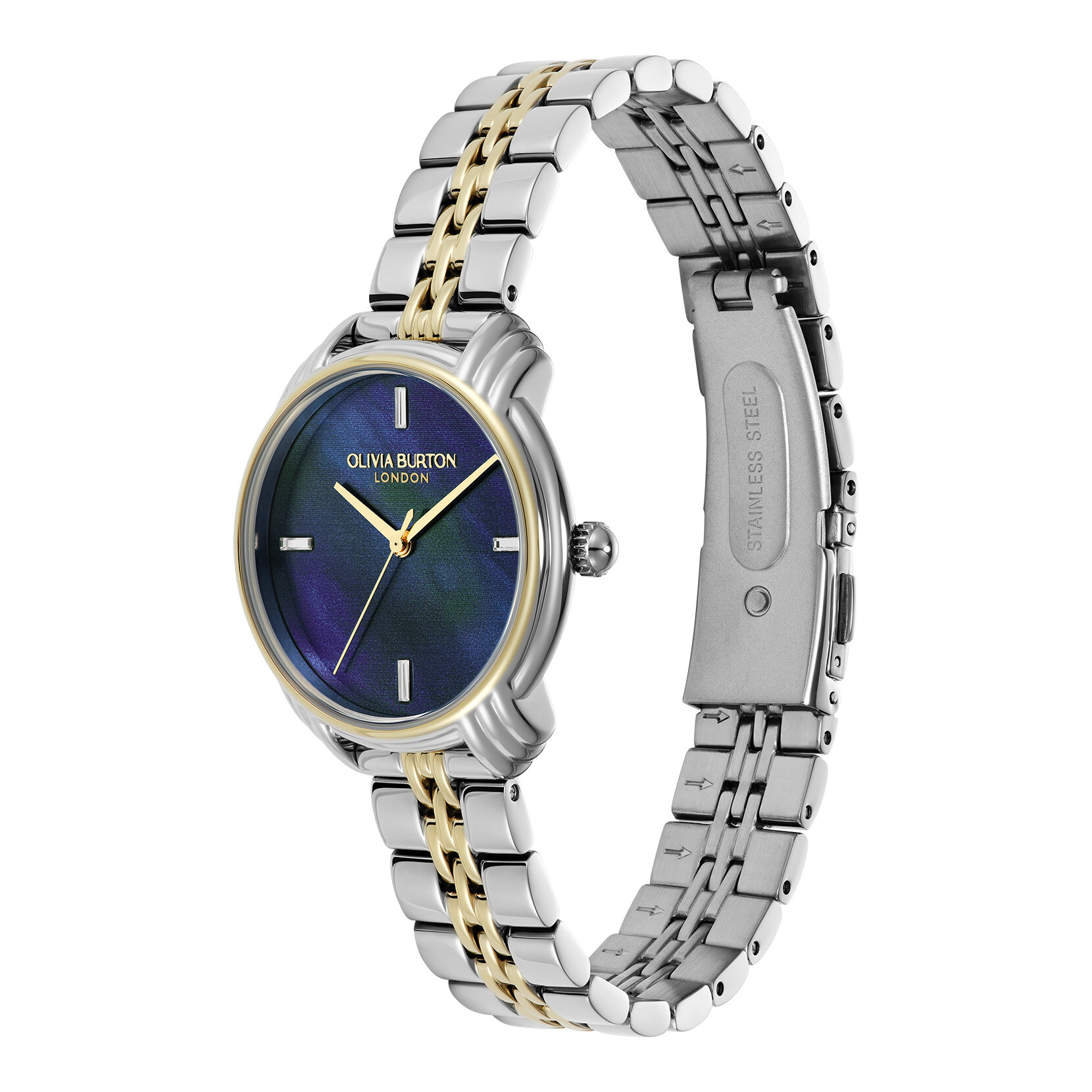 30mm Art Deco 2.0 Navy & Two Tone Bracelet Watch