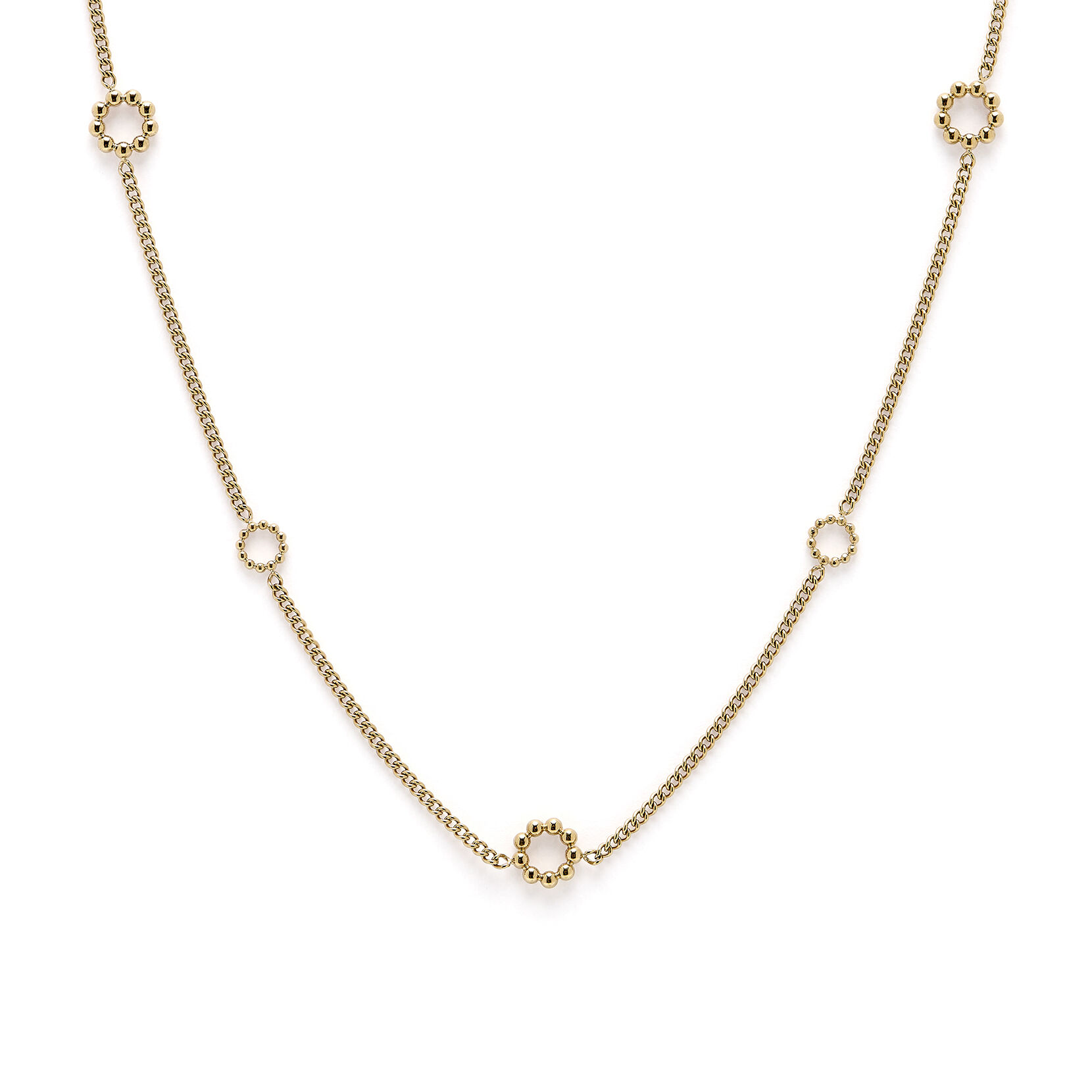 Vintage Bead Gold Necklace