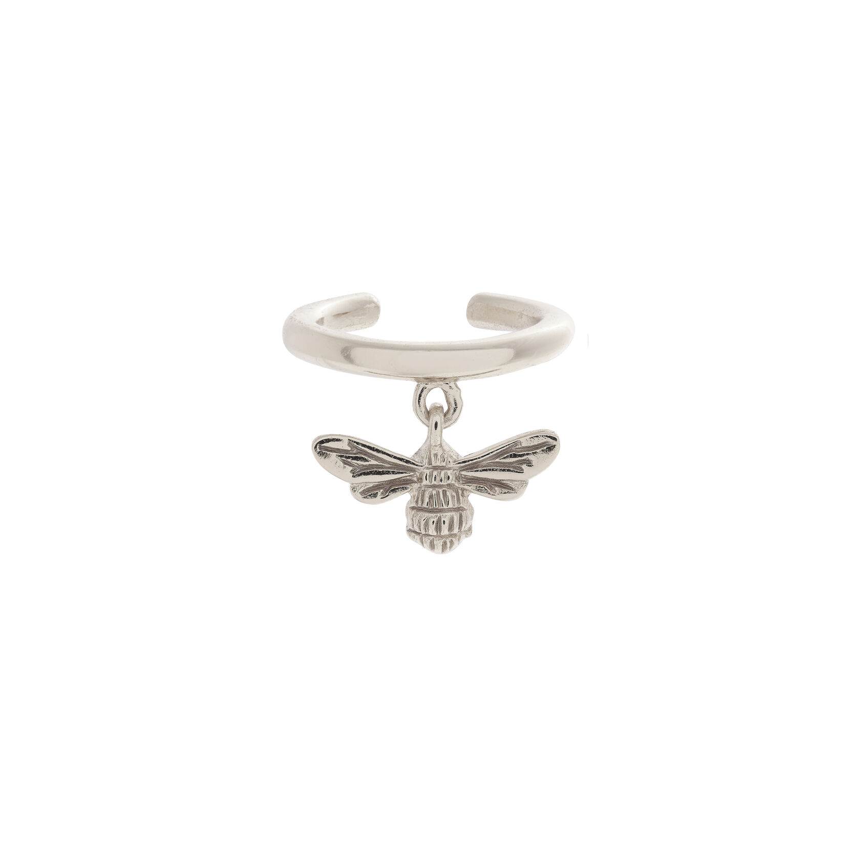 Lucky Bee Silver Ear Cuff