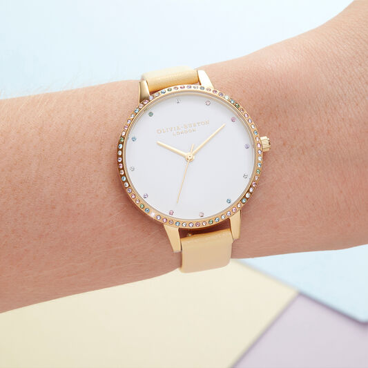 Rainbow Bezel, Sunshine & Gold Bracelet
