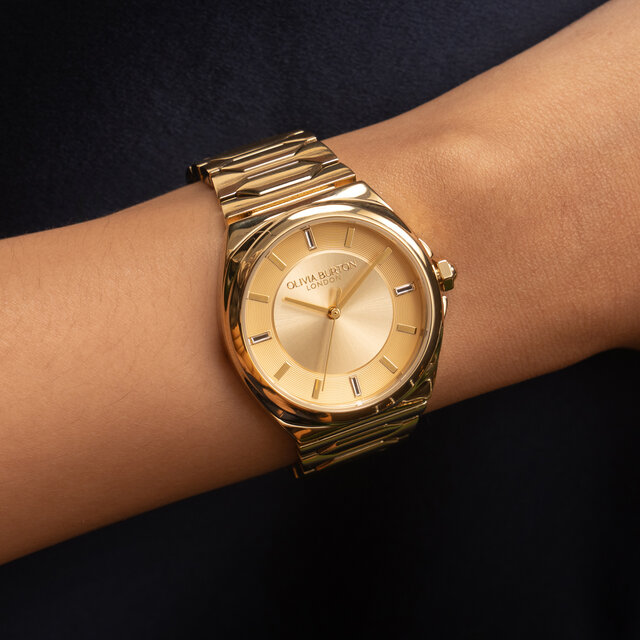 34mm Lustre Champagne & Gold Bracelet Watch