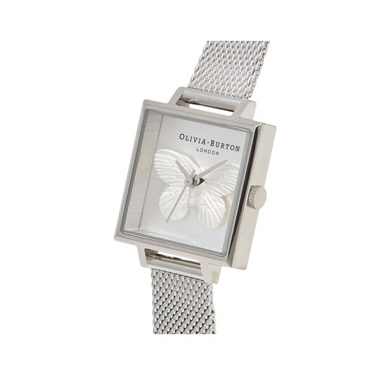 3D Butterfly Mesh Silver