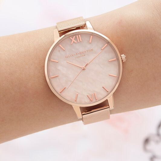 Semi Precious Rose Gold Mesh