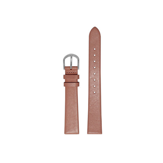 38mm Silver & Rose Gold Leather Strap