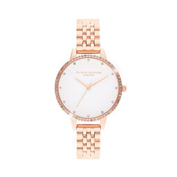 Rainbow Bezel & Rose Gold Bracelet