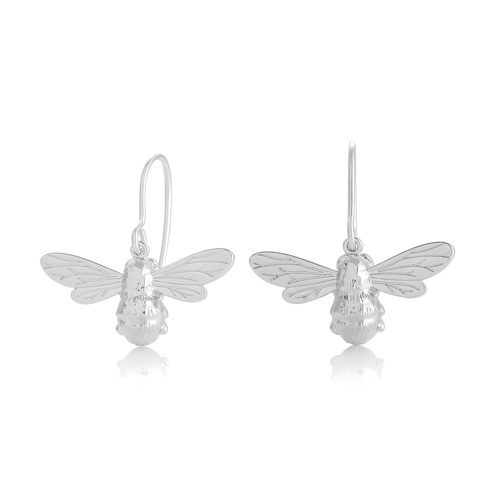 Silver Bee Earrings