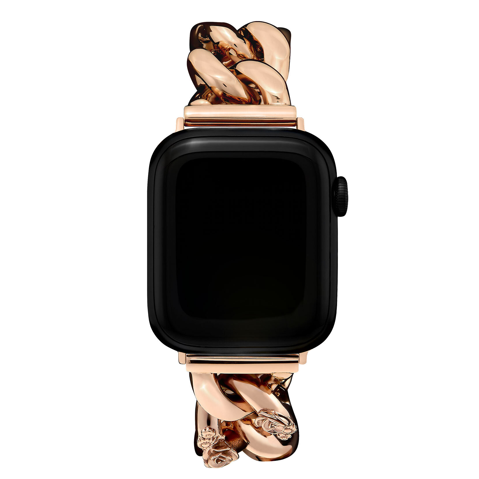 Strap for Apple Watches Rose Gold with Floral Link Bracelet Strap