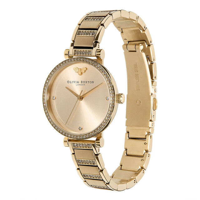 32mm Tbar Nude & Gold Bracelet Watch