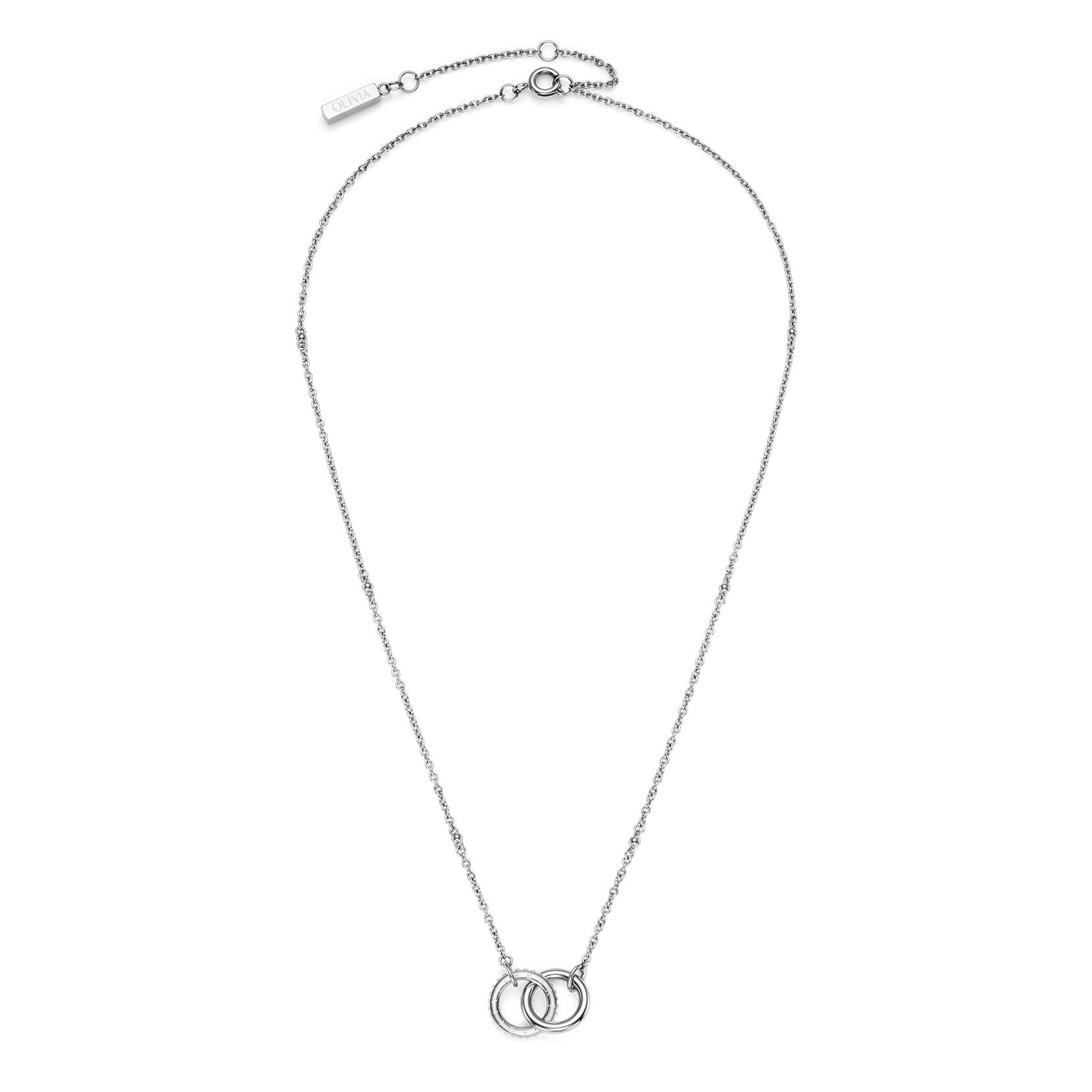 Amity Interlock Silver Tone Necklace