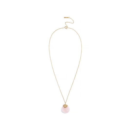 Semi Precious Necklace Gold & Rose Quartz