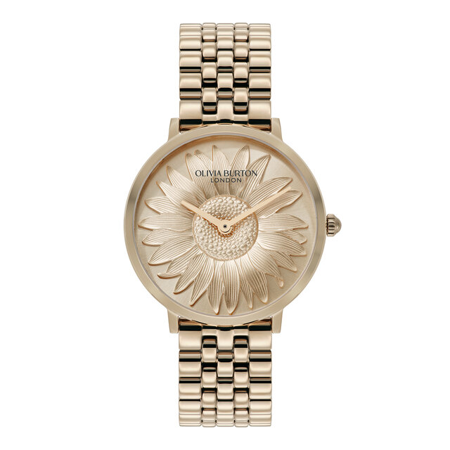 36mm Sunflower Rose Gold Bracelet Watch