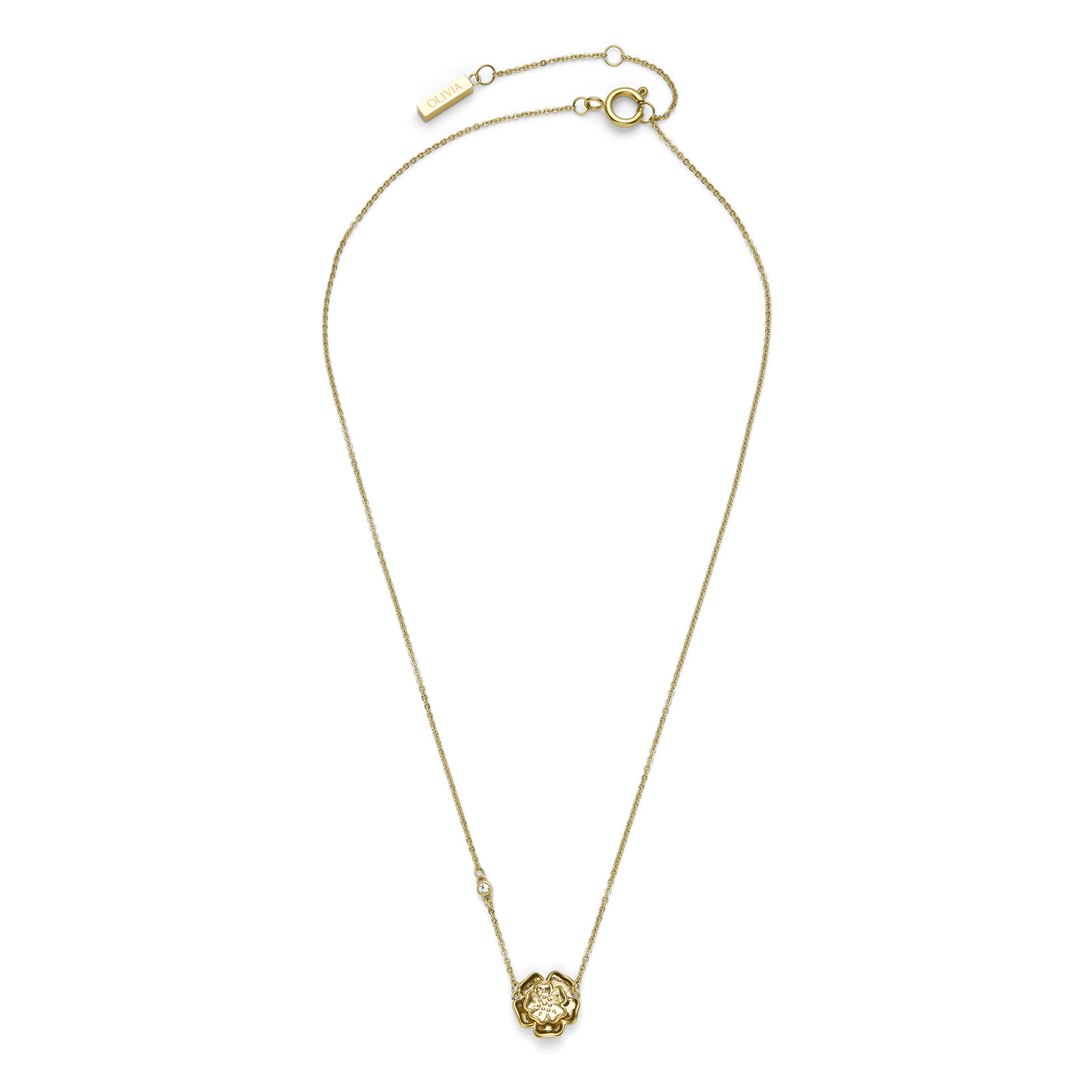 Tudor Rose Gold Plated Pendant Necklace