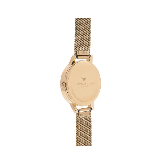 White Dial Gold Mesh Watch