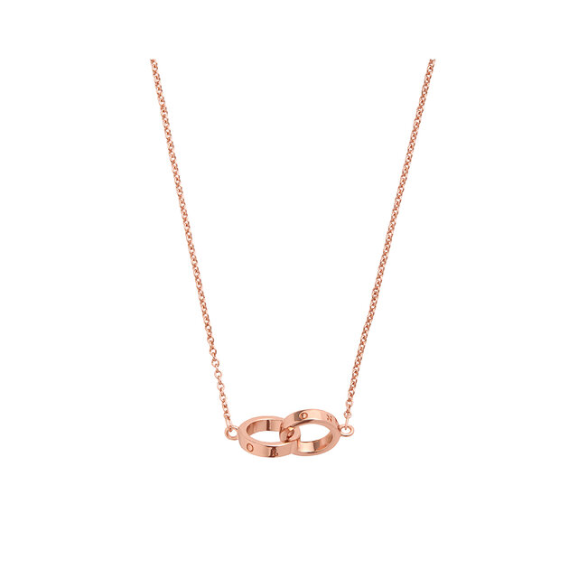 Rose Gold Interlink Necklace