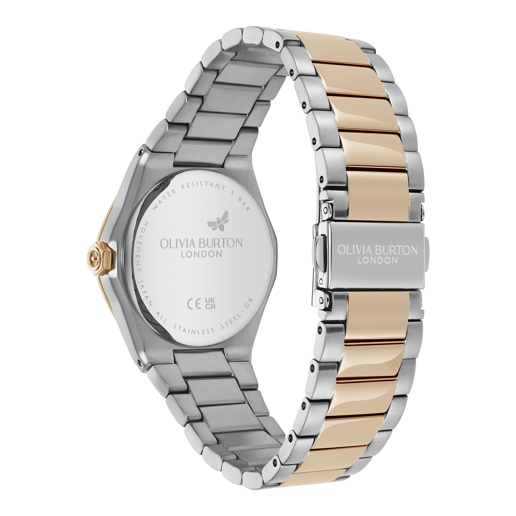 33mm Hexa White & Two Tone Bracelet Watch