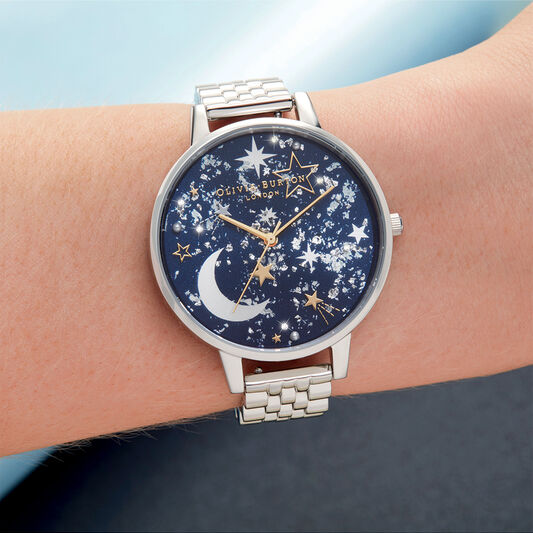 Celestial Navy Sunray, Gold & Silver Bracelet