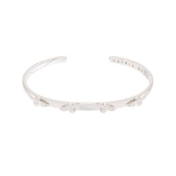  3D Bee Bangle Silver 