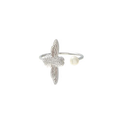  Pearl Bee Ring Silver  