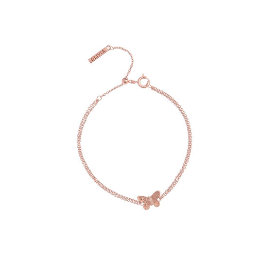 3D Butterfly Chain Bracelet Rose Gold