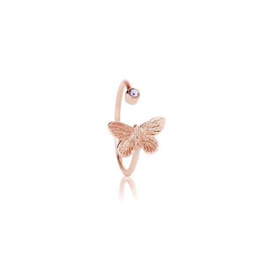 Bejewelled Butterfly Rose Gold & Rose Quartz