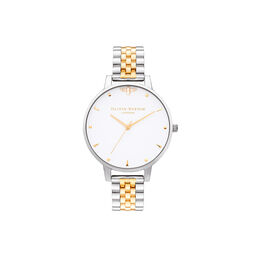 Queen Bee, White Dial, Gold & Silver Bracelet