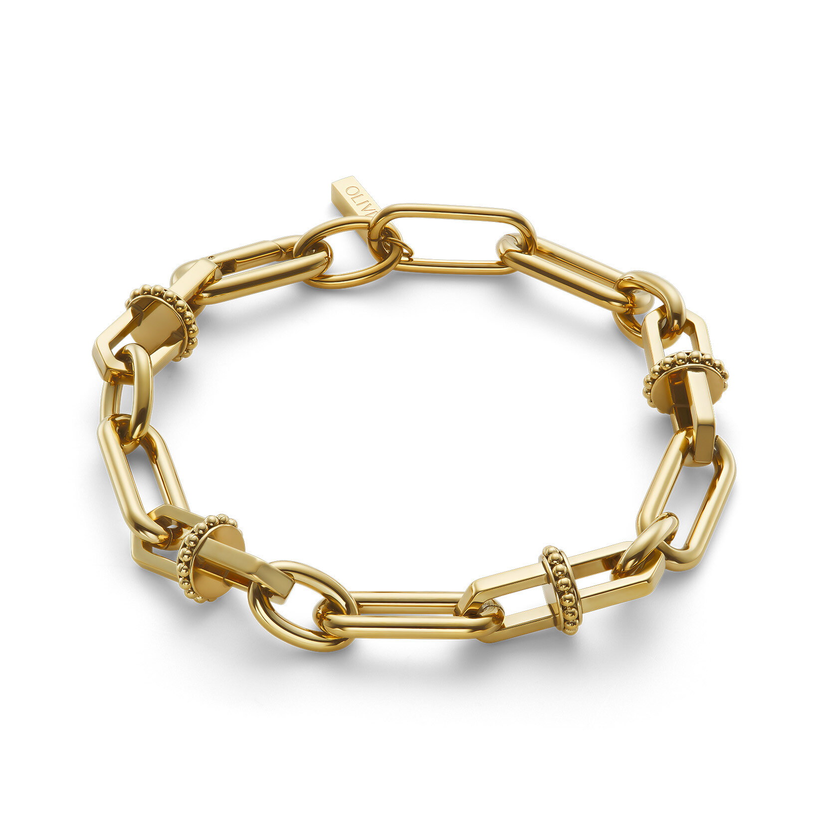 Anchor Link Gold Plated Bracelet