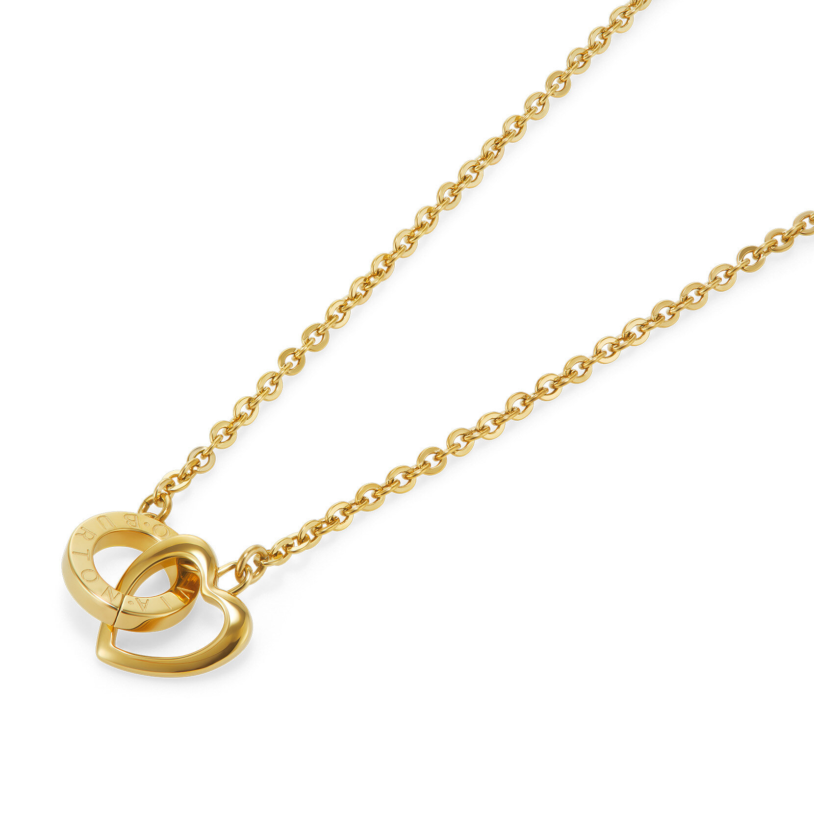 Kindred Interlink Heart Gold Plated Necklace