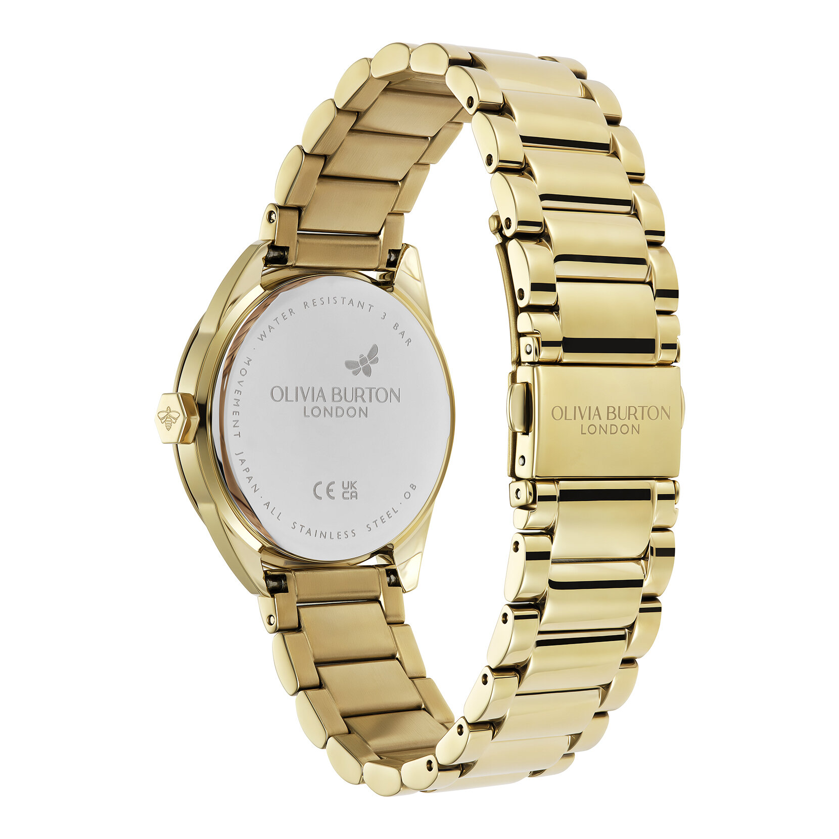 34mm Geo Black & Gold Bracelet Watch