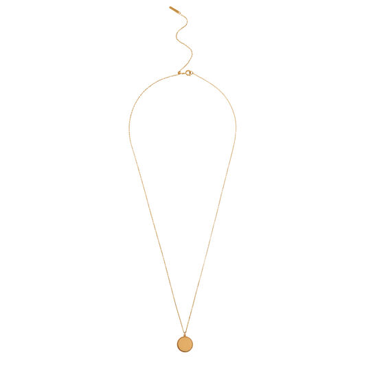 Engravables Disc Necklace Gold