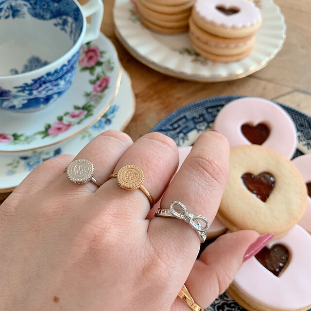 Tea Party Biscuit Gold Ring