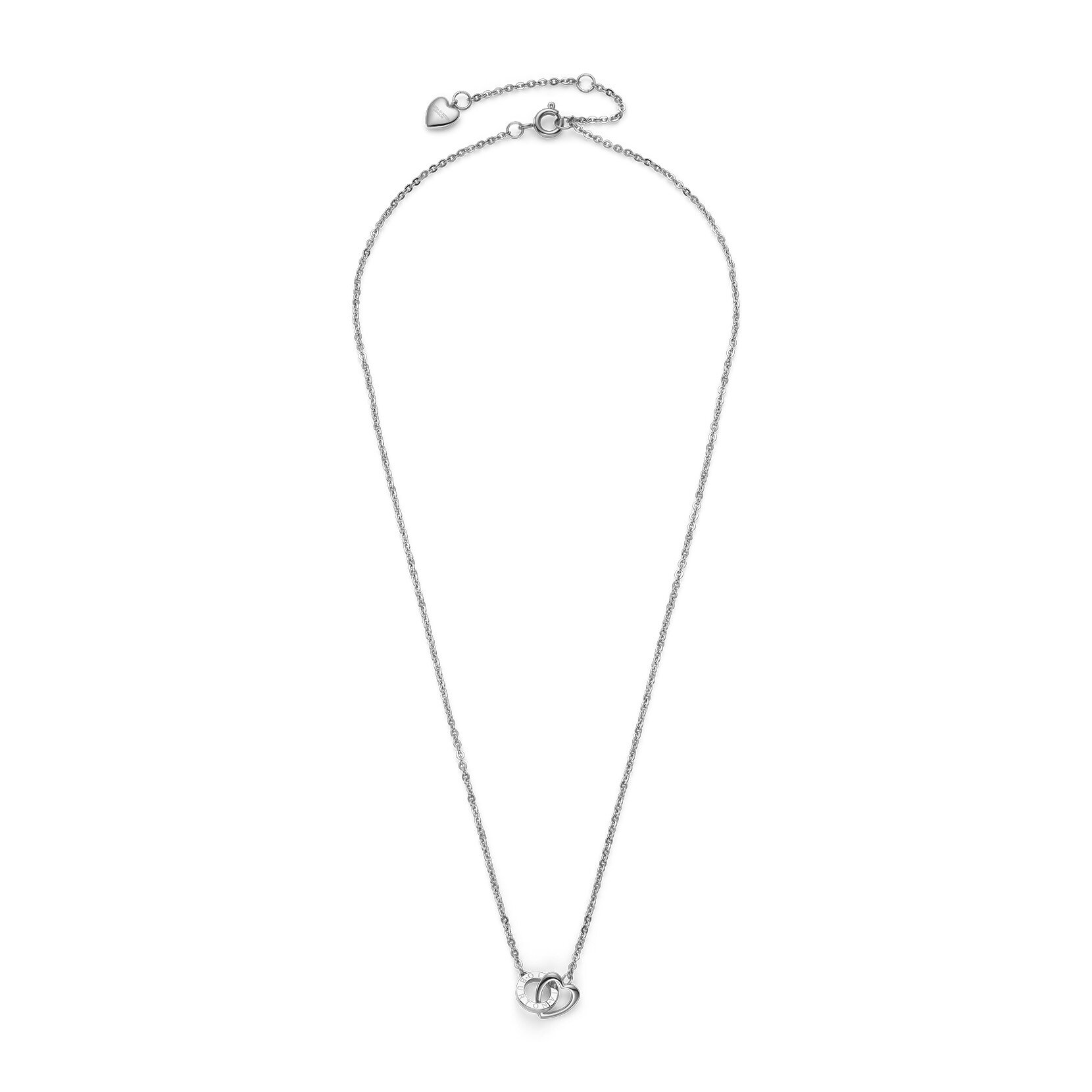 Kindred Interlink Heart Silver Tone Necklace