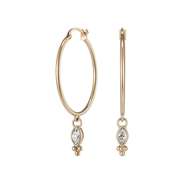 Dainty Rose Gold Plated Hoop Earrings