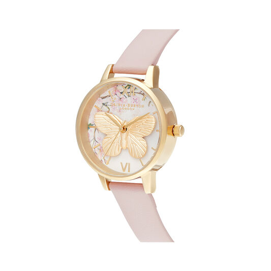 Pretty Blossom 3D Butterfly Vegan Rose & Gold