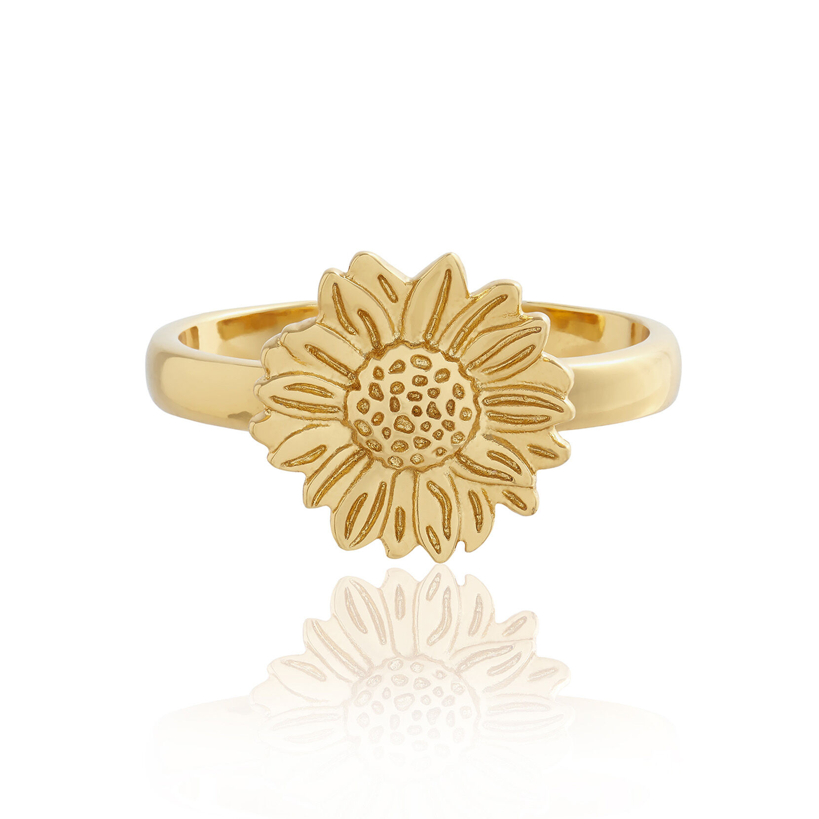 Sunflower Adjustable Gold Ring