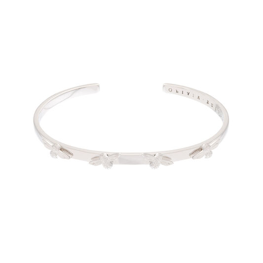 3D Bee Bangle Silver