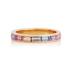 Rainbow Baguette Ring Gold (S)