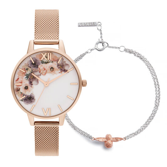 Olivia Burton Women's Watch & Bracelet Gift Set, 34MM